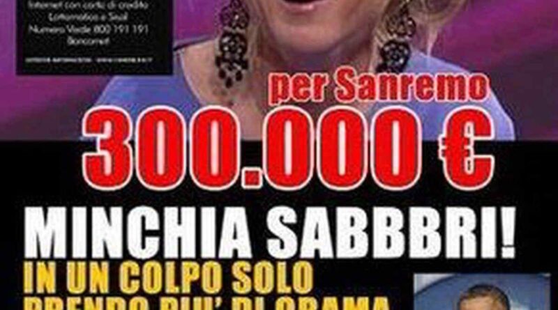 festival,sanremo. Crozza contestato al Festival di Sanremo e a Luciana Litizzetto più euro che a Obama - 14/02/2013