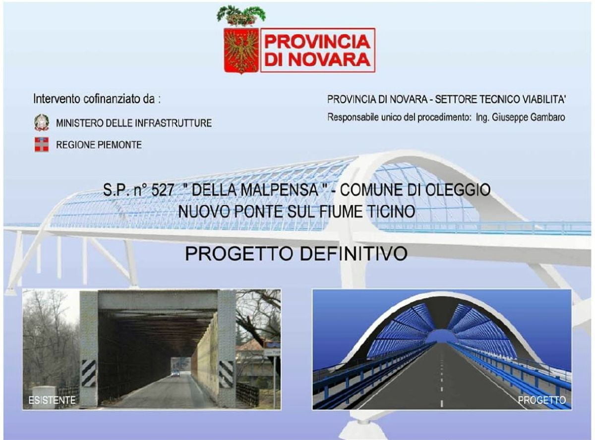 ponte sul ticino. Un nuovo ponte sul Ticino a Oleggio - 12/04/2013