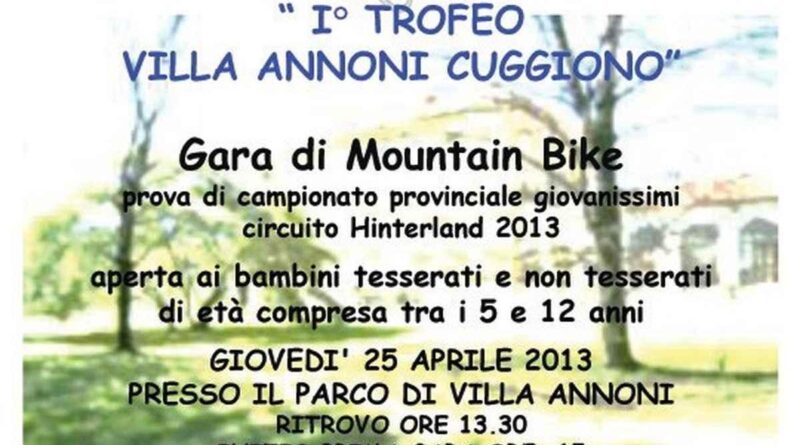 Cuggiono, villa Annoni: una gara di mountain bike per i più piccoli