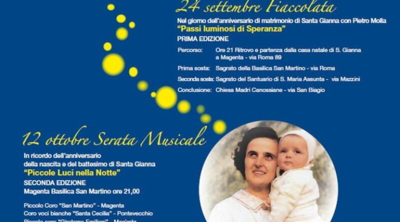 Magenta: due eventi per Santa Gianna Beretta Molla