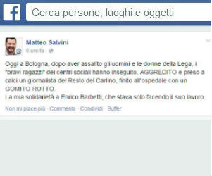 A Bologna hanno aggredito Matteo Salvini e un giornalista: la Lega Nord si arrabbia sul serio