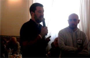 Matteo Salvini al diciottesimo di Radio Padania libera