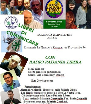 Radio Padania libera arriva a Ossona con un pranzo speciale