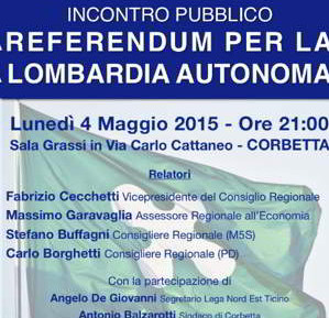 Referendum sulla Lombardia autonoma a Corbetta