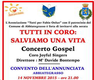 concerto Gospel per l'associazione Tutti per Fabio