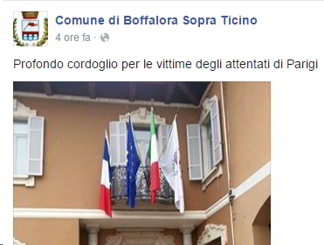 la bandiera francese a Boffalora. Matteo Salvini vs Alfano