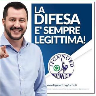 Legittima difesa, matteo Salvini