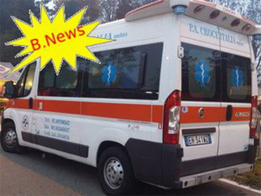 ambulanza ad asmonte incidente bicicletta