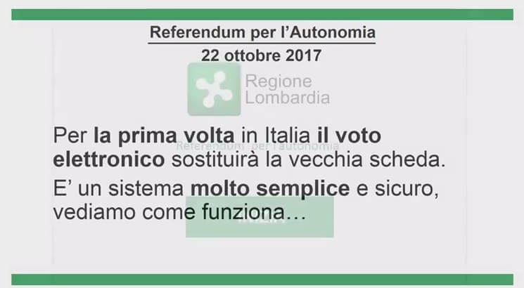 referendum lombardia. Referendum Lombardia e voto elettronico. Incontro pubblico a Ossona - 16/10/2017