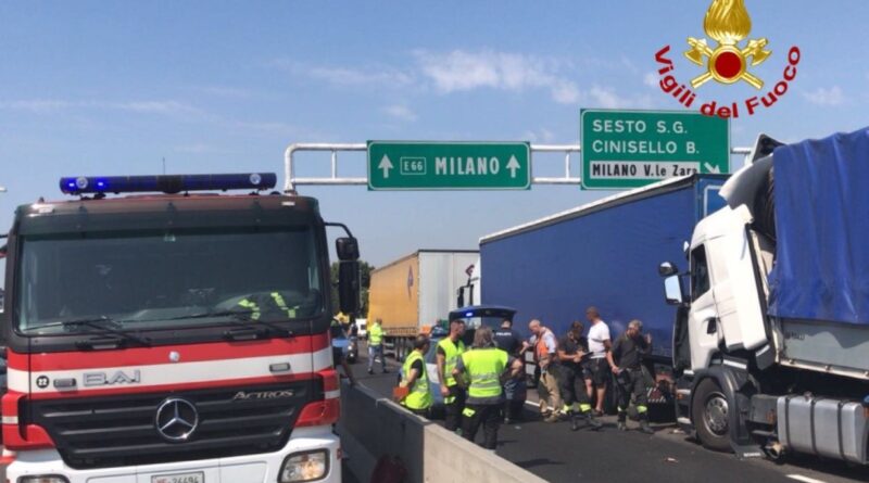 incidente,cinisello balsamo. Grave incidente sull'autostrada zona Cinisello Balsamo - 24/07/2018