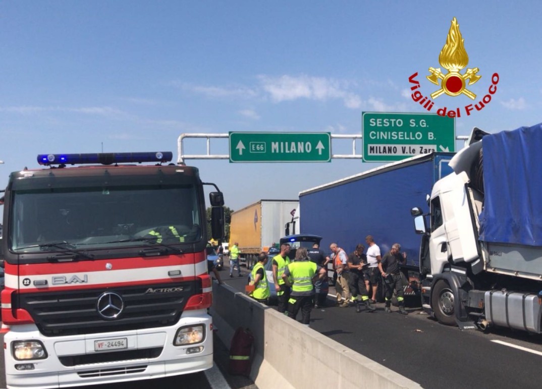 incidente,cinisello balsamo. Grave incidente sull'autostrada zona Cinisello Balsamo - 24/07/2018