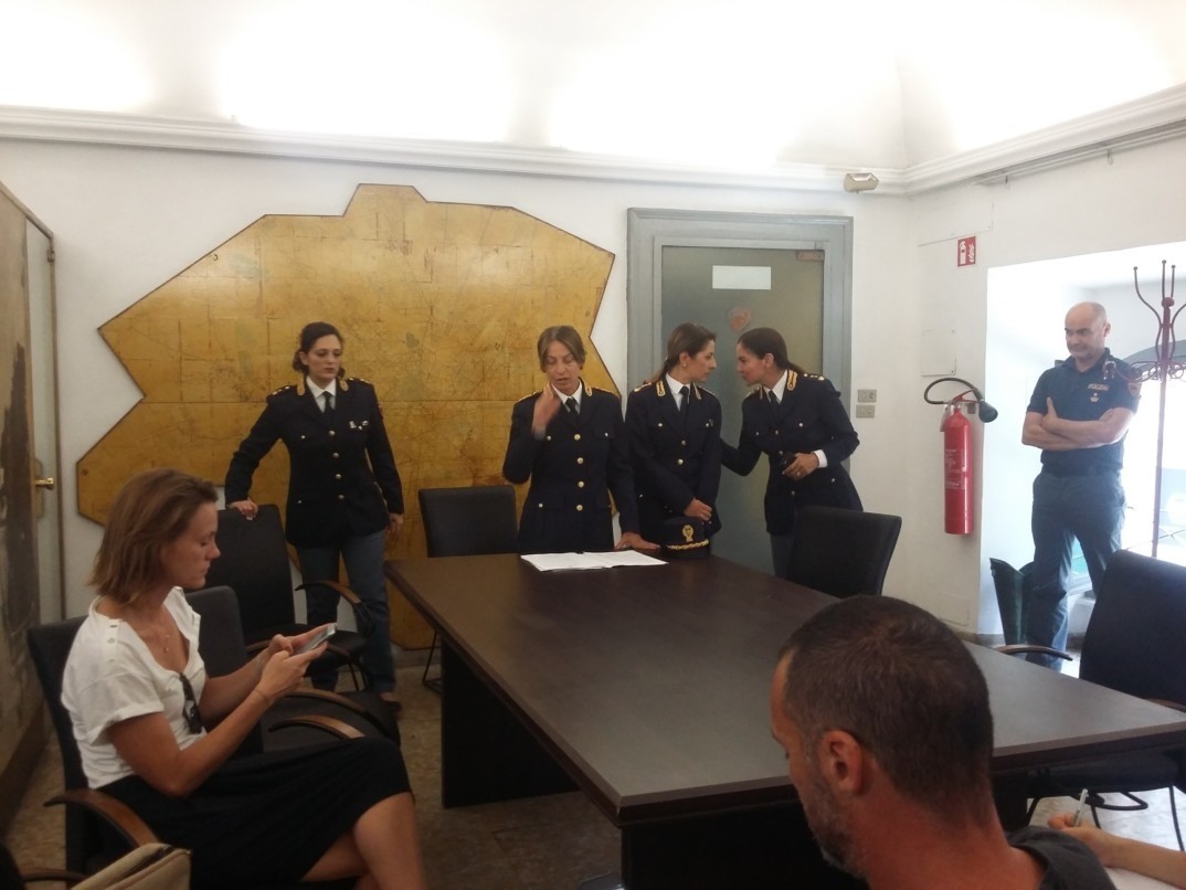 . Sala stampa questura via Fatebenefratelli Milano - 04/08/2018