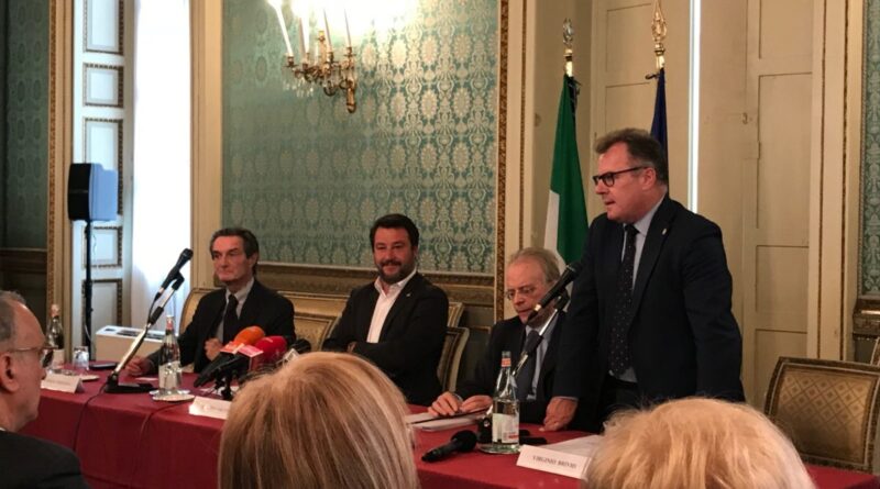 . Battaglia sulla sicurezza. Sergio Garavaglia in prima linea con Matteo Salvini, Attilio Fontana e Anci - 05/05/2019