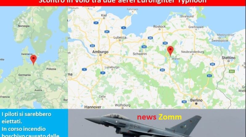 . Germania: scontro in volo tra due caccia Eurofighter, piloti in salvo - 24/06/2019