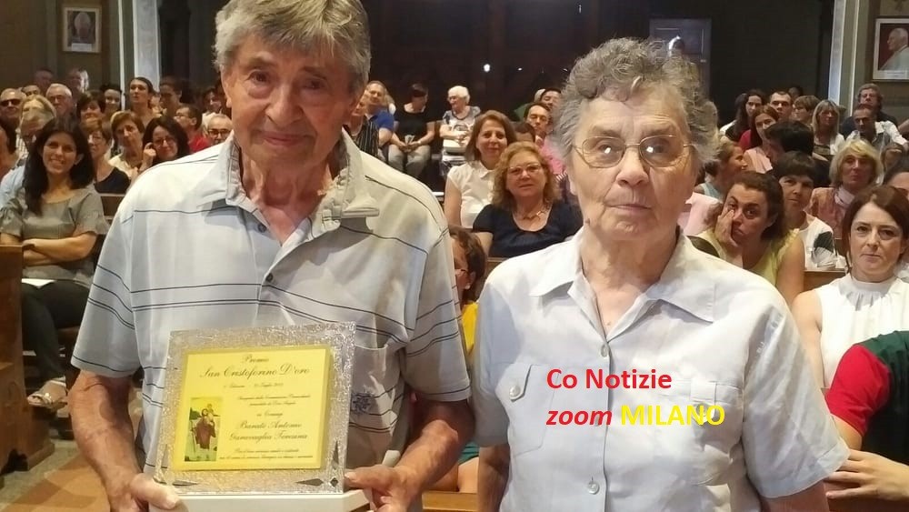 . Ossona: San Cristoforino d'oro 2019 ai sagrestani Antonio Baratè e Teresina Garavaglia - 21/07/2019