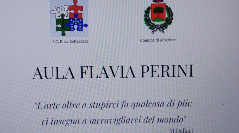 . Ad Albairate l'aula d'arte dedicata alla maestra Flavia Perini - 07/08/2019