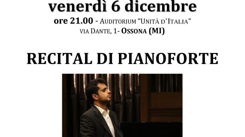 . Andrea Tamburelli in concerto il 6 dicembre - 14/11/2019