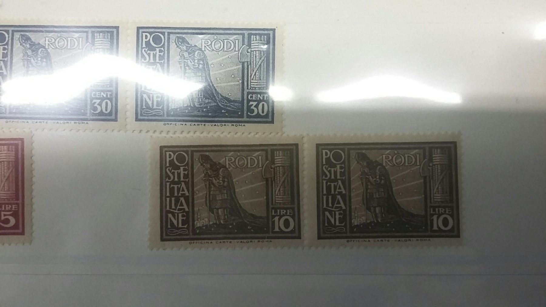 Alcuni francobolli della collezione Lombardo Veneto