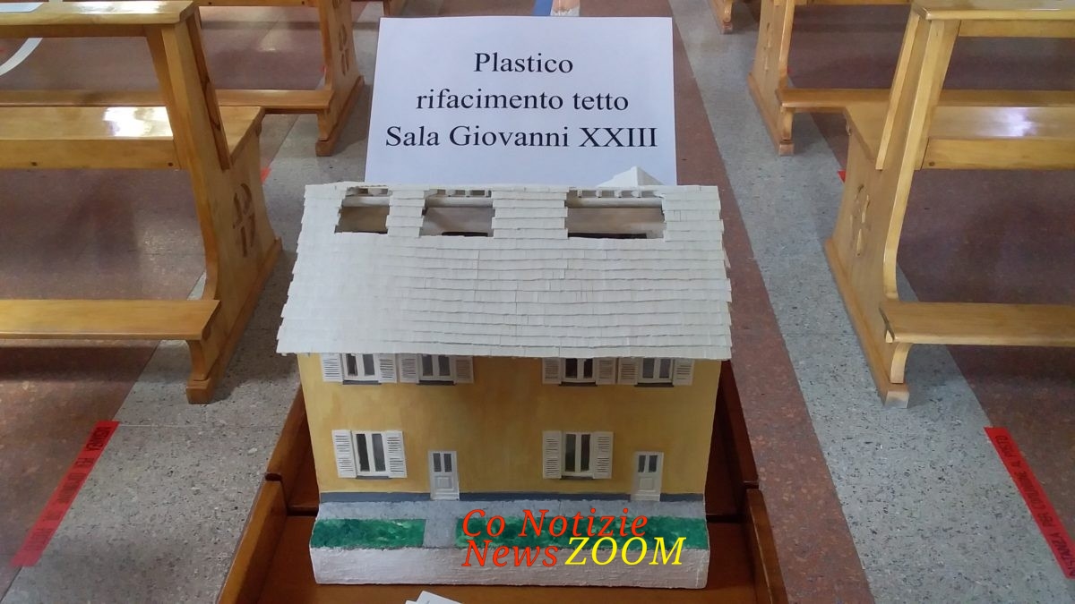 Tetto rifatto alla Giovanni XXIII, complesso parrocchiale di Cerello, a Corbetta.