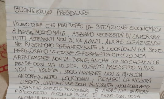 Lettera a Giuseppe Conte
