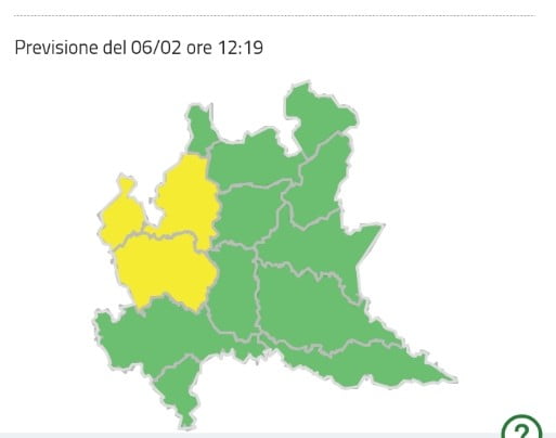 zona gialla. Milano zona gialla. Prevista pioggia e allagamenti - 07/02/2021