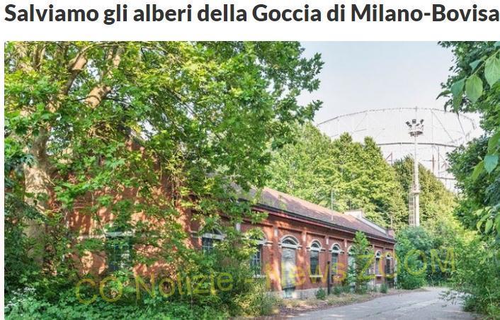 . In ballo c'è La Goccia. Il Comitato Milano Bovisa contro l'amministrazione comunale di Milano - 28/06/2021