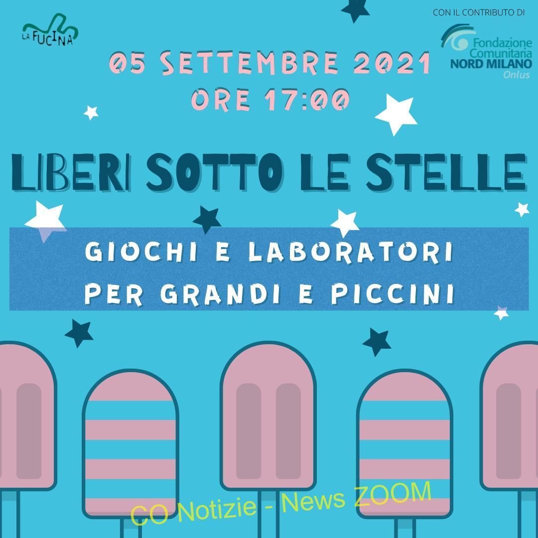 Eventi. “Liberi sotto le stelle” progetto giovani a Rho, grazie al contributo di Fondazione Comunitaria Nord Milano - 29/06/2022