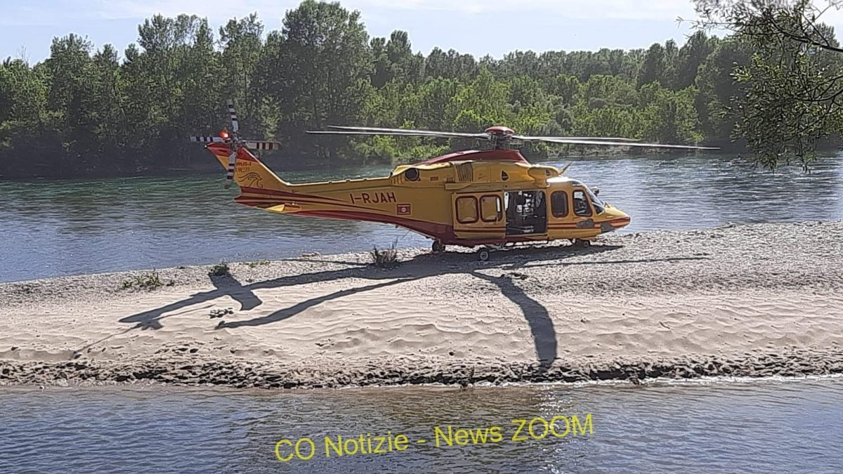soccorso,elicottero,118. Soccorso dall'elicottero del 118 in mezzo al Ticino - 17/08/2021