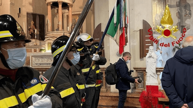 vigili del fuoco,santa barbara. Vigili del Fuoco di Milano festeggiano Santa Barbara - 06/12/2021