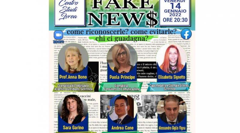 fake news,ivrea. Fake News. Se ne parla online con il Centro Studi Ivrea - 14/01/2022