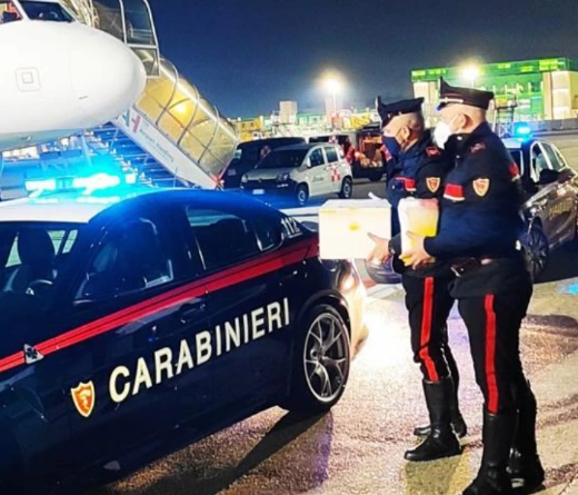 . Nuova missione per l' Alfa Romeo Giulia Quadrifoglio verde dei Carabinieri. Un rene a Padova in meno di 2 ore - 16/01/2022