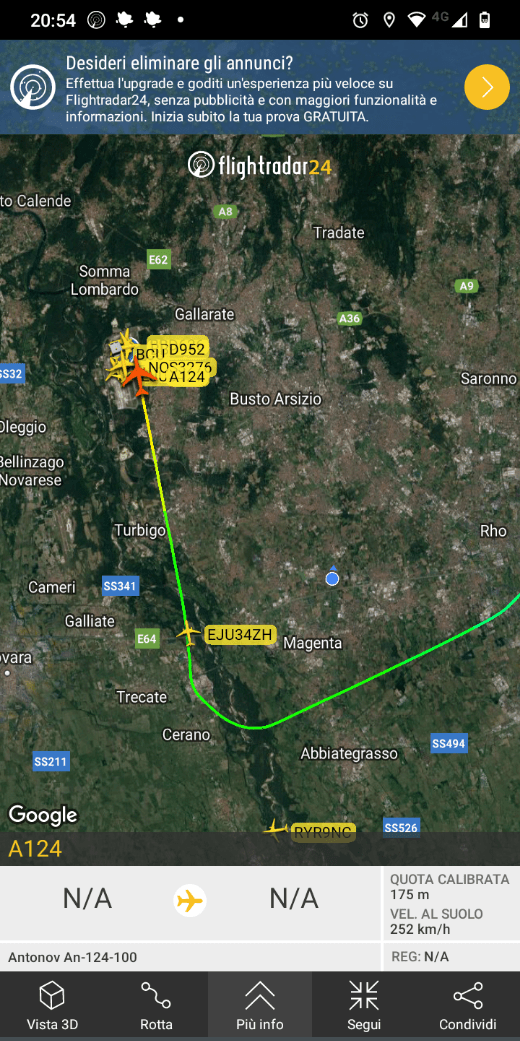 antonov. Un Antonov 124 100 è appena atterrato a Malpensa - 10/08/2022