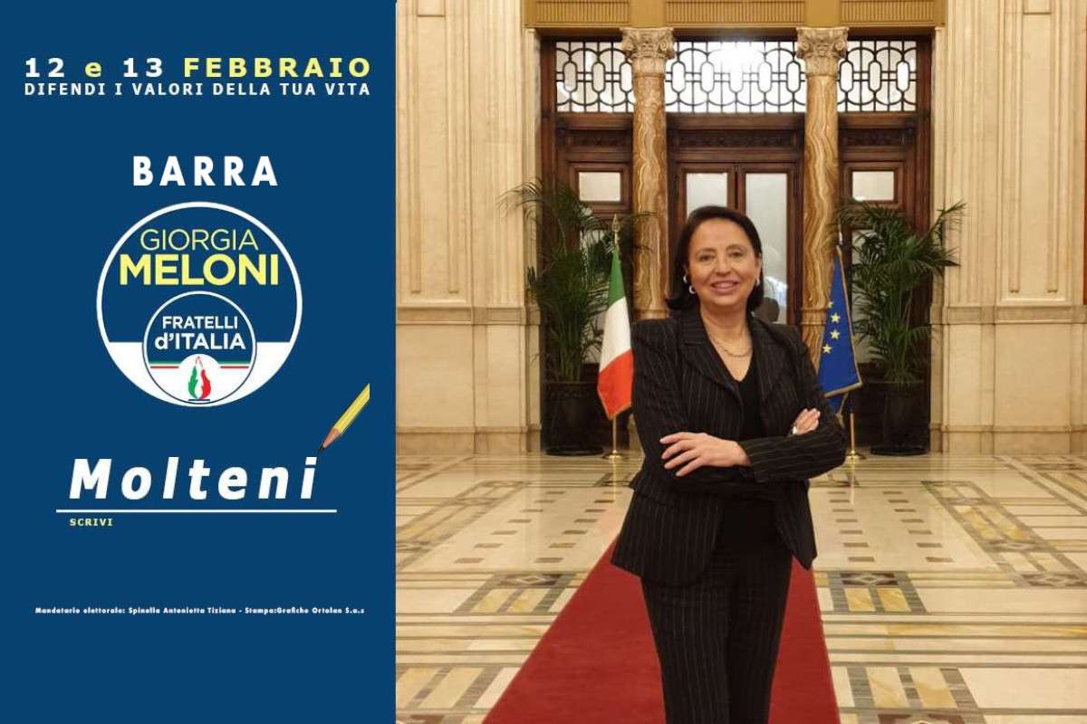 Laura Molteni, candidata nella lista di Fratelli d'Italia alle elezioni di regione Lombardia del prossimo 12 e 13 febbraio 2023