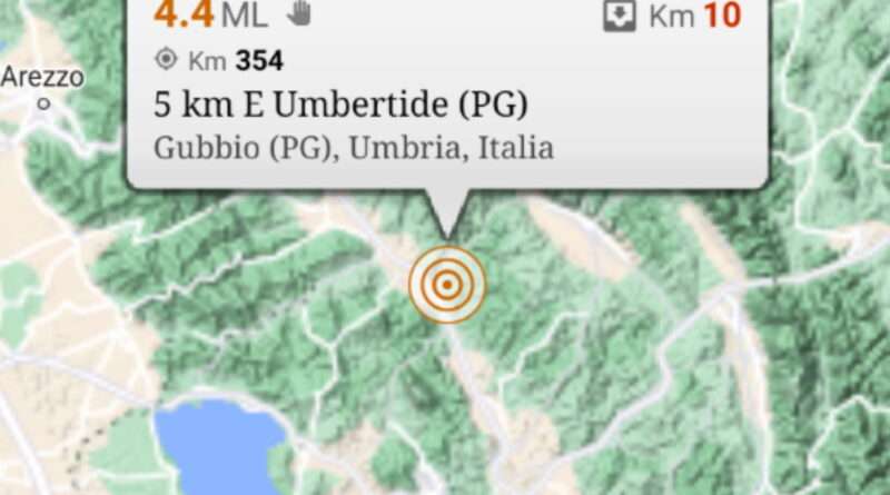 terremoto. Terremoto tra Gubbio e Umbertide - 09/03/2023