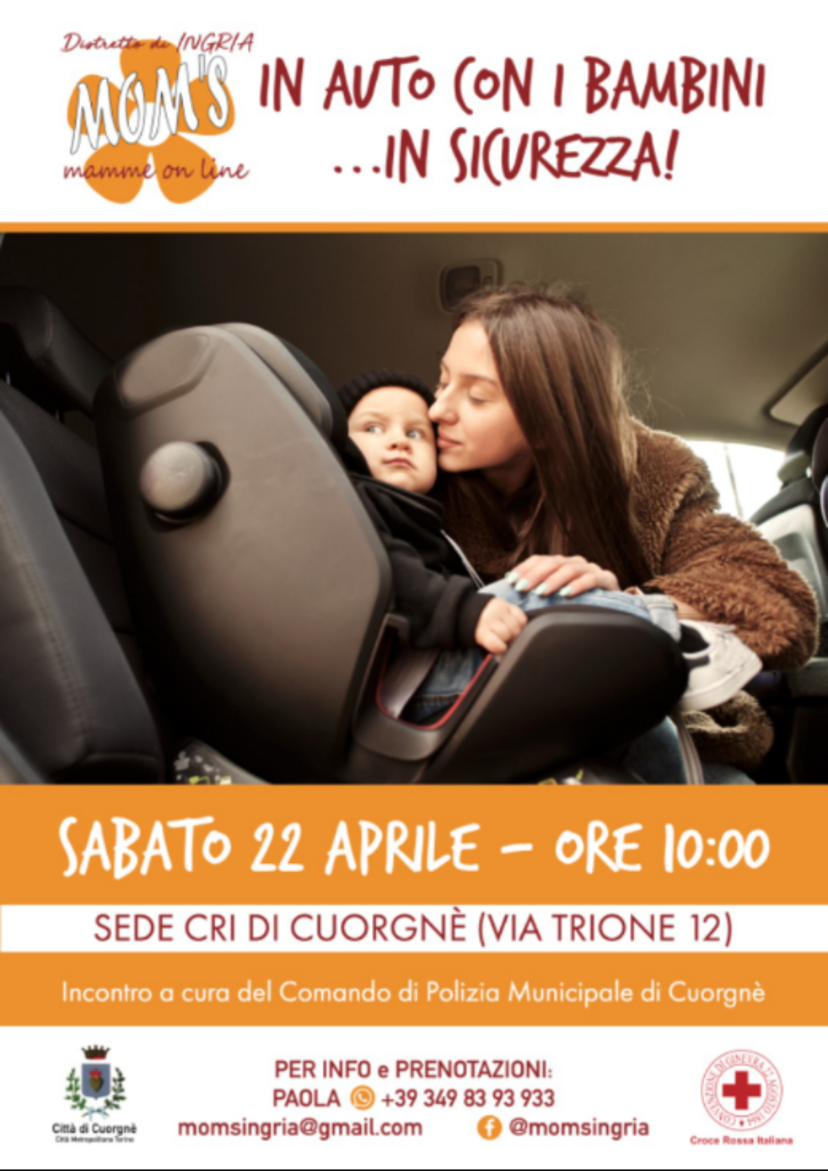 Moms,Ingria,Sicurezza stradale. Piemonte. Moms e la sicurezza stradale - 16/04/2023
