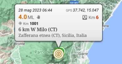 Terremoto in Sicilia. Magnitudo 4