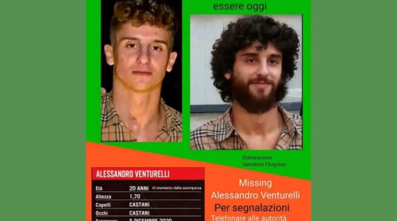 . Scomparsa di Alessandro Venturelli: Sono passati quasi 3 anni e nessuno sa che fine abbia fatto - 19/08/2023