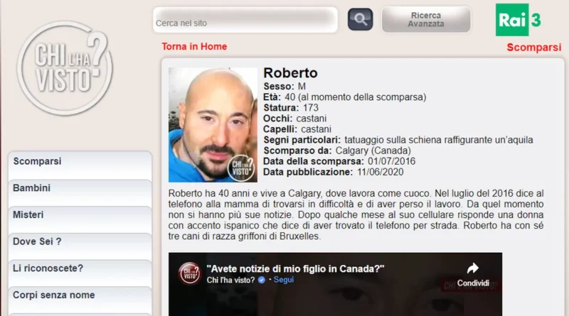 roberto coppola. Ritrovato Roberto Coppola, scomparso in Canada nel 2016. E' vivo - 16/12/2023