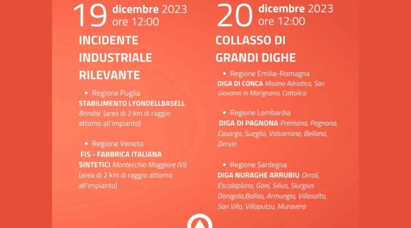 Alert,Lombardia. Nuovo test di Alert per le grandi emergenze in Lombardia - 19/12/2023