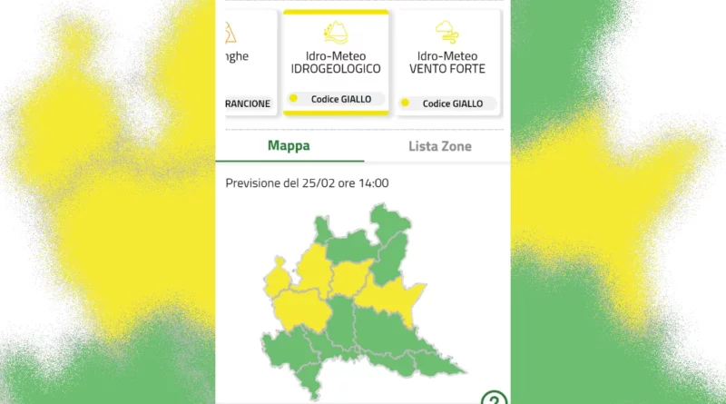 milano. Allerta gialla per rischio idrogeologico. Milano e hinterland sotto osservazione. Cosa aspettarci? - 25/02/2024