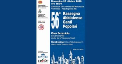 Locandina della 56ª Rassegna Abbiatense di Canti Popolari, il 25 ottobre 2026 all’Annunciata