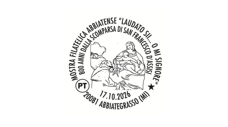 . Abbiategrasso, annullo speciale di Poste per San Francesco nella Basilica di Santa Maria Nuova - 17/10/2026