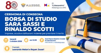 Abbiategrasso, borse di studio all’Alessandrini: premiati due studenti